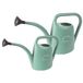 Combi-set arrosoirs en plastique avec pomme d'arrosage vert menthe 1,8 et 4,5 litres