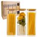 Set de 3 pots de stockage, 2300 ml, pots de rangement réutilisables avec couvercle en bambou