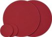 Sans marque Sets de table et sous-verres ronds en cuir recyclé - Set de 2 - Sets de table 33 cm - Sous-verres 10 cm (rouge)