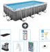 Bestway Rechthoekig Power Steel Zwembad - Rattanprint - 549 x 274 x 122 cm