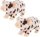 Keel Toys Pluche Varken/Biggetje Knuffeldier - 2x - Roze Gevlekt - Lopend - 28 cm