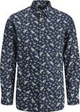 Jack & Jones PREMIUM regular casual overhemd donkerblauw