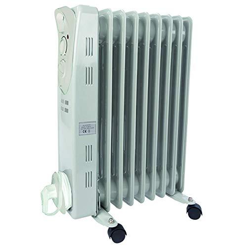 Perel Velleman - TC78009N olie radiator 2000W 3 treden 9 ribben 60x41x12cm verwarming elektrische verwarming 256003