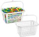 Plasticforte Knijpermandje - 2x - wit - 20 x 25 cm - kunststof - wasknijpertasje/knijperzak