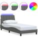 Maison Exclusive - Cadre de lit sans matelas "Hanko", gris foncé, 90x200 cm, tissu