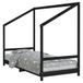 Lit enfant 90x190 cm pin massif noir