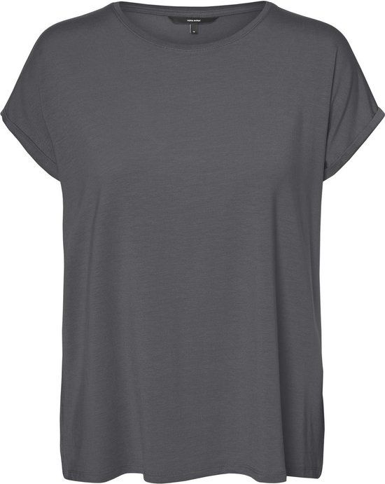 VERO MODA VMAVA PLAIN SS TOP GA JRS NOOS Women's T-shirt - Asphalt - Size M