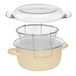 Premier Housewares 5L Diepe Vet friteuse Emaille frituurpan met glazen deksel frituurpan frituurpan roomfriteuse mand kleine friteuse 16x33x27