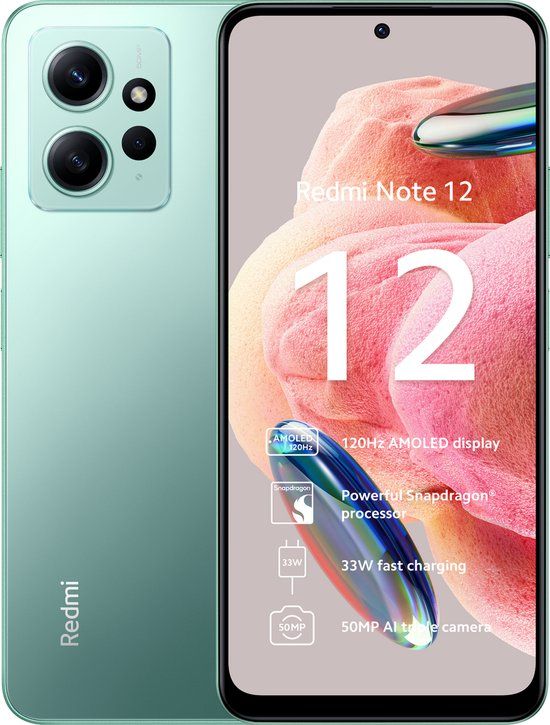 Xiaomi Redmi Note 12 - 6.67" AMOLED - 128GB - 4GB RAM - Dual SIM - Green