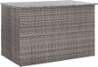 Coffre de jardin 150x100x100 cm poly rotin gris