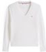 Tommy Hilfiger Dames Gebreide Trui Katoen Polyamide Wit XL