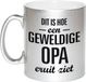 Bellatio Decorations Shoppartners Bv Dit is hoe een geweldige opa eruitziet cadeau koffiemok / theebeker - zilverkleurig - 330 ml - verjaardag / bedankje