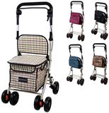 Mobiclinic Coliseo - Boodschappentrolley - Rollator - Met zitje - Shopper rollator - Inklapbare rollator - 21 L - 4 wielen - Gepolsterde zitting - Boodschappen rollator - Met Remsysteem