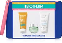 Biotherm SUMMER ESSENTIALS: Neon blue pouch + Aquasource gel 15ml + Lait corporel 50ml + Waterlover sunmilk SPF30 40ml