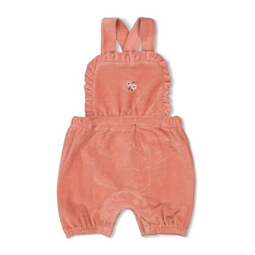 Feetje fluwelen tuinbroek roze