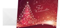 Sigel DS019 Christmas Swing Greeting Cards, A6 (105x148 mm), 25 Cards, Multicolour/Red