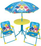 Fun House Baby Shark Tuinset Family 4-delig - 2 Stoeltjes + Tafel + Parasol