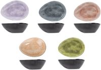 Cosy & Trendy tapas / saus schaaltjes Streetfood - set 10x stuks - melamine - multi kleuren - 8 x 7 x 4,5 cm