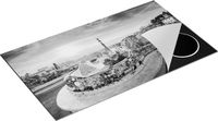Chefcare Inductie Beschermer Park Güell in Barcelona - Zwart Wit - 90x55 cm