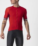 Castelli Entrata VI Jersey Heren Fietsshirt Korte Mouwen Rood Bordeaux