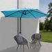 Casoria paravent, écran de terrasse, écran de balcon, parasol, 3 mètre, réglable, polyester, aluminium/acier, 9 kg, turquoise
