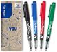 PILOT - Set van 4 V-Sign pennen - Fineliners met vloeibare inkt en perfecte vloeiende lijn - Lichtgevende inkt die onmiddellijk droogt - Zwart, blauw, rood en groen - Medium punt