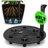 KADAX bloempot-bewateringssysteem Ø 30 x H 32 cm, ronde kunststof inzet met waterpeilindicator, zelfbewateringssysteem voor bloempotten, waterreservoir