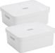 Sunware Sigma Home opbergbox 24L - Set van 2 - Wit/Transparant