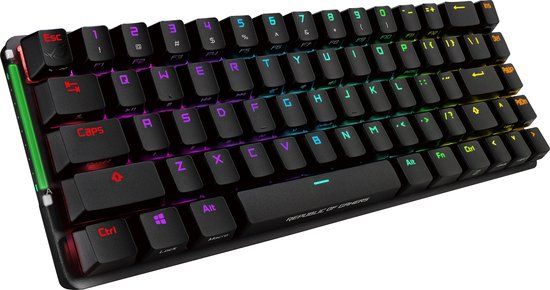 ASUS ROG Falchion Toetsenbord Gamen RF Draadloos + USB AZERTY Frans Zwart