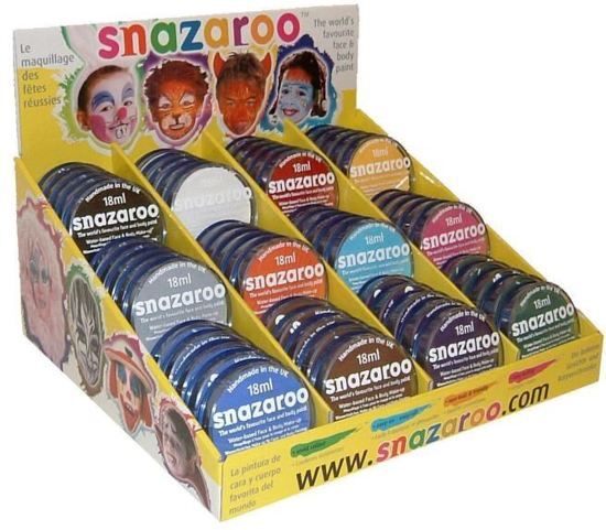 Snazaroo schmink display (60) 12x5 potjes 18ml