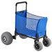 Chariot de plage avec grandes roues pour le sable, capacité de charge de 75 kg, chariot de plage pliable robuste avec roues ballon de 300 mm, sac de rangement, hauteur réglable de 845 à 1140 mm, chariot pour camping, pêche, jardin