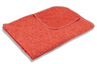 Setex Knuffeldeken, decoratieve deken van 85% katoen en 15% polyester, 200 x 150 x 0,5 cm, oranje effen