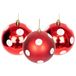 10 Kerstballen 10 cm/6 stuks onbreekbare rood-witte stippen, kerstboomdecoraties, balornamenten, ballen, hangende kerstdecoraties, vakantiedecoratie - glanzend, mat, glitter