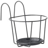 B Garden Balkonpannenlap - 21 cm Antraciet