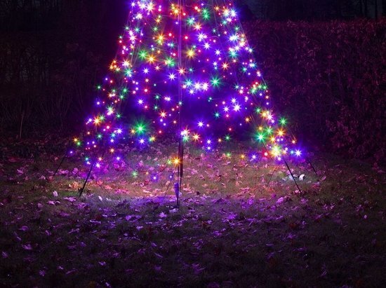 Montejaur Vlaggenmast Kerstboom Verlichting- 3meter- 280LED- Multicolor