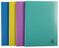Forever Exacompta 88290E Display Book 20 pockets, A4, Polypropylene, Blue/Fuchsia/Turquoise/Yellow, Pack of 4