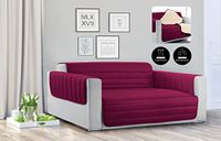 Sogni e Capricci Waterdichte trendy gewatteerde bankhoes Bordeaux/crème, 1 plaats