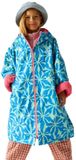 Regatta Unisex Kid Waterdichte Omkleedjas Blauw Dierenprint Fleece Gevoerd 9 jaar