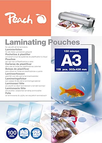 peach PP500-01P lamineerfolie, DIN A3, 100 micron, 125 stuks