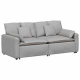 vidaXL Modulaire bank met kussens wolk grijs
