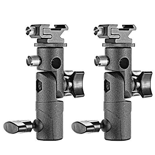 Neewer Professionele universele E-type cameraflitser speedlite montage draaibare lichtstandaard beugel met parapluhouder voor Canon Nikon Pentax Olympus en andere flitsen, studiolamp, LED-licht (2