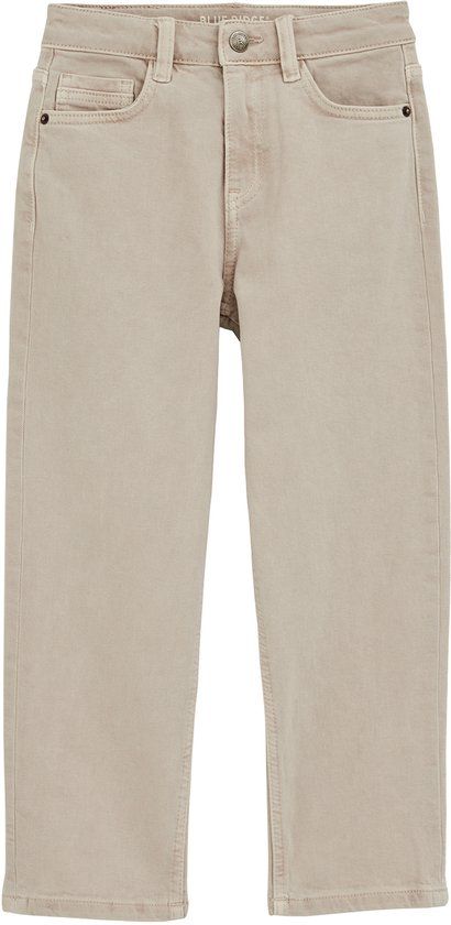 WE Fashion Jongens loose fit jeans - Beige - Katoen - Maat 164