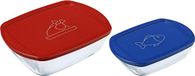 Pyrex Ensemble de plats de cuisson, 1,2L + 2,5L, Verre