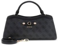 GUESS Lindsey 2 Compartment Satchel Coal Logo Handtas Schoudertas Donkergrijs
