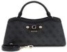 GUESS Lindsey 2 Compartment Satchel Coal Logo Handtas Schoudertas Donkergrijs
