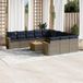 Maison Exclusive - Salon de jardin 12 pièces avec coussins, gris, polyrotin