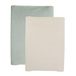 Trois Kilos Sept Lot 2 Housses de matelas à langer bébé Éponge absorbante Universelles Beige sable et vert 70x50cm