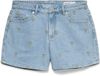 Vero Moda Vmtess Mr Emb Short Denim Shorts 10352598 Light Blue Deni/palm Tree Dames Maat - M