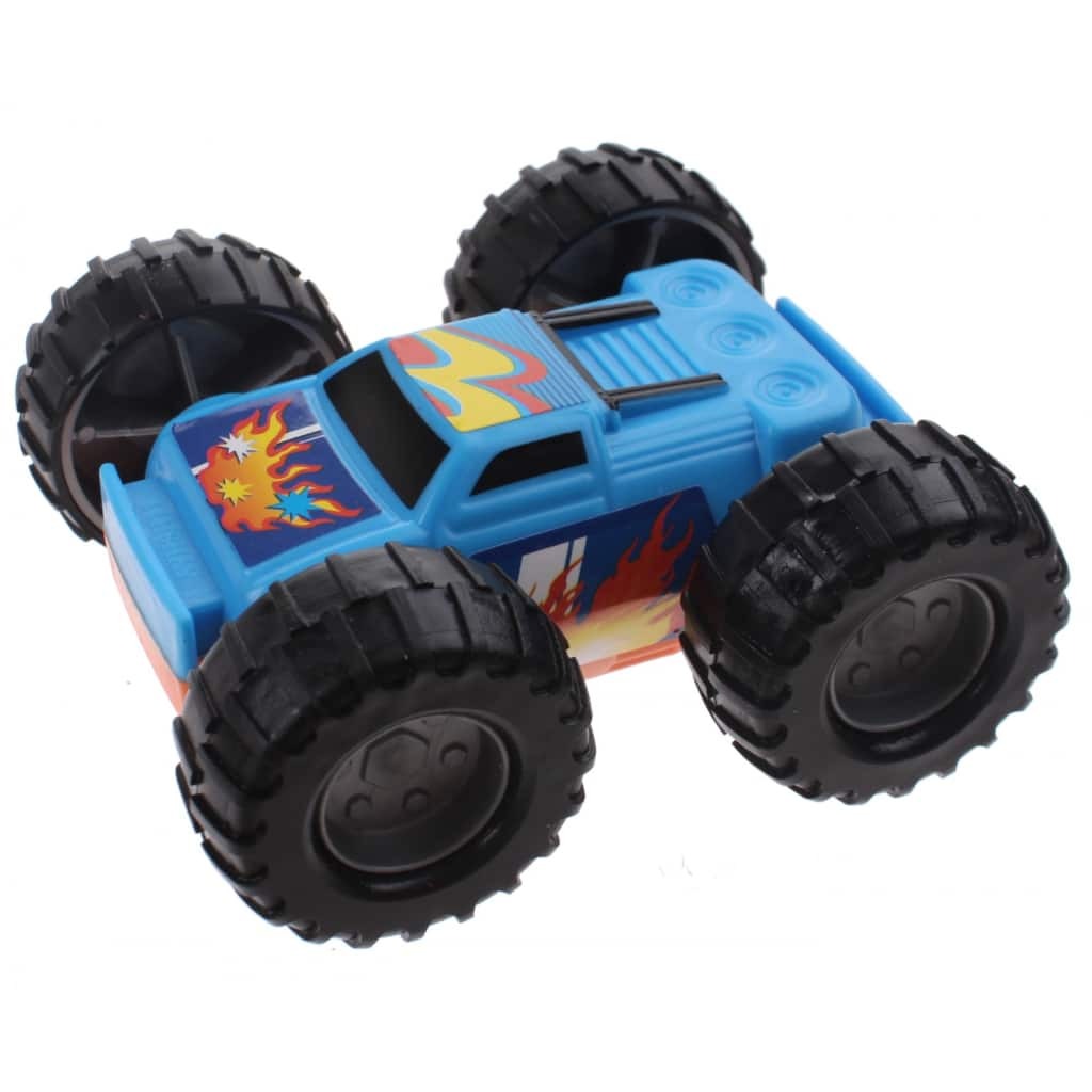 Johntoy Play Gear flipover auto blauw/oranje 9 x 8 x 4 cm