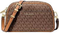 Michael Kors Jet Set Crossbodytas Kleine Dames - Imitatieleer - Bruin/AcDonker Groenn